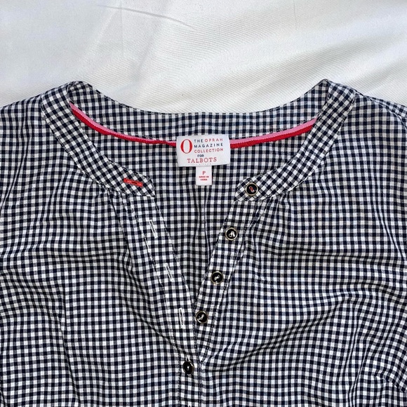 Talbots x Oprah Gingham Blouse — Women’s Medium Petite (P) - Picture 3 of 6